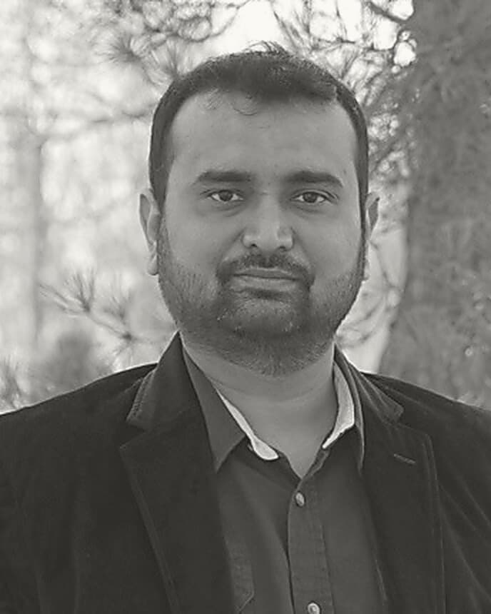 Portrait of Bhavik, Arc10 engineer on AuraMind and Rose & MacDonald.